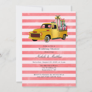 Invitation Wedding shower de camion Vintage de Noël