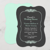 Invitation Wedding shower de Chic Grey Couple (Devant / Derrière)