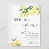 Invitation Wedding shower de citron aquarelle (Devant)