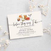 Invitation Wedding shower de cocktails classique | Partie d'e