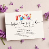 Invitation Wedding shower de cocktails | Partie d'engagement