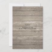 Invitation Wedding shower de cordes de pot en bois rustique M (Dos)