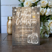 Invitation Wedding shower de cordes de pot en bois rustique M