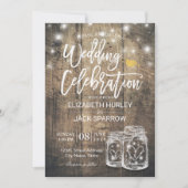 Invitation Wedding shower de cordes de pot en bois rustique M (Devant)