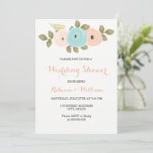 Invitation Wedding shower de Couples de fleurs Swe (Debout devant)