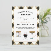 Invitation Wedding shower de couples de grillage et de fixati (Debout devant)
