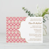 Invitation Wedding shower de couples de roses indien et de (Debout devant)