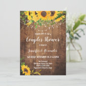 Invitation Wedding shower de Couples de tournesols (Debout devant)