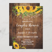 Invitation Wedding shower de Couples de tournesols (Devant / Derrière)