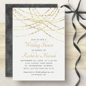 Invitation Wedding shower de couples élégants Gold