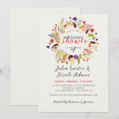 Invitation Wedding shower de couronne de Fleur sauvage de boi (Devant / Derrière)