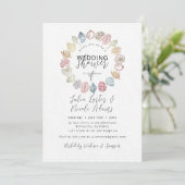 Invitation Wedding shower de courroie de bord de plage simple (Debout devant)