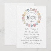 Invitation Wedding shower de courroie de bord de plage simple (Devant / Derrière)