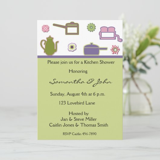 Invitation Wedding shower de cuisine (Debout devant)