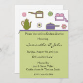 Invitation Wedding shower de cuisine (Devant / Derrière)
