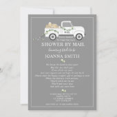 Invitation Wedding shower de détresse sociale Mail Camion bla (Devant)