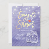 Invitation Wedding shower de douche Mason Jars Couple (Devant)