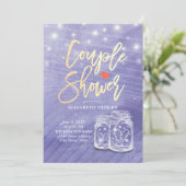 Invitation Wedding shower de douche Mason Jars Couple (Debout devant)
