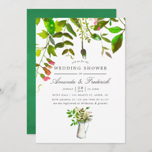 Invitation Wedding shower de feuillage de ressort