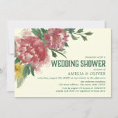 Invitation Wedding shower de fleurs florissantes (Devant)