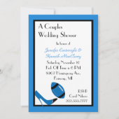 Invitation Wedding shower de football Blue & Black (Devant)