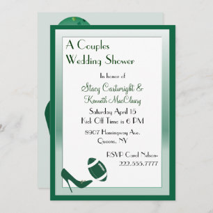 Invitation Wedding shower de football et Stiletto