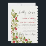 Invitation Wedding shower de fraise Fleur sauvage doux<br><div class="desc">Découvrez une élégance intemporelle et des designs enchanteurs dans notre collection de faire-part de mariage exquise. Chaque carte est un chef-d'oeuvre,  magnifiquement conçu pour capturer l'essence de votre journée spéciale.</div>