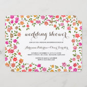 Invitation Wedding shower de germe floral rustique (Devant / Derrière)