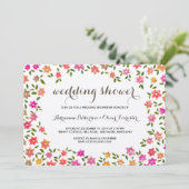 Invitation Wedding shower de germe floral rustique (Debout devant)