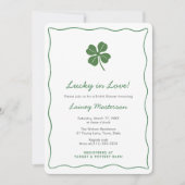 Invitation Wedding shower de Jour de la Saint Patrick moderne (Devant)
