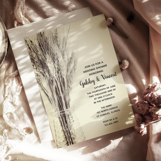 Invitation Wedding shower de la ferme à bouteille de lait d'o