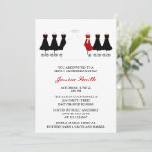 Invitation Wedding shower de la fête nuptiale (Debout devant)