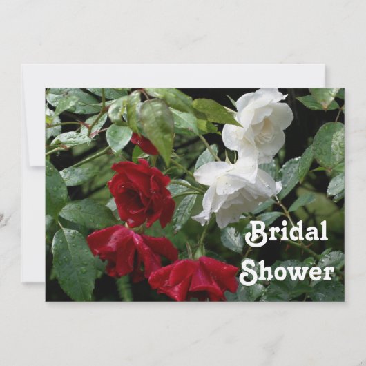 Invitation Wedding shower de la mariée Red White R (Devant)