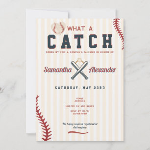 Invitation Wedding shower de la partie d'engagement de baseba