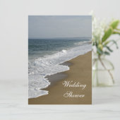 Invitation Wedding shower de la plage et des vagues océanique (Debout devant)