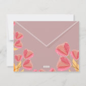 Invitation Wedding shower de la tulipe de l'aquare (Dos)