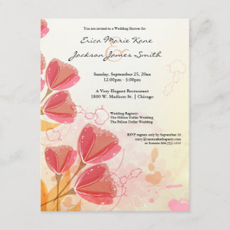 Invitation Wedding shower de la tulipe de l'aquare