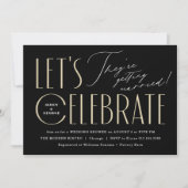 Invitation Wedding shower de la typographie moderne (Devant)