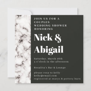 Invitation Wedding shower de Marble Couple