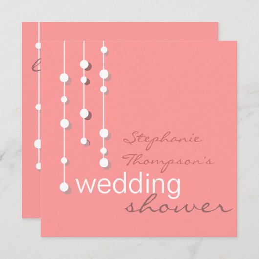 Invitation Wedding shower de mariée moderne (Devant / Derrière)