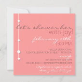 Invitation Wedding shower de mariée moderne (Dos)