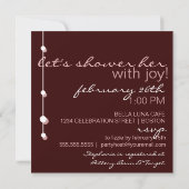 Invitation Wedding shower de mariée moderne (Dos)