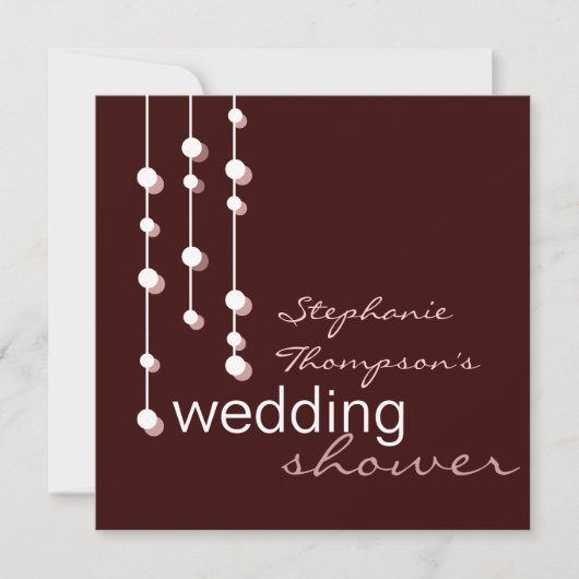 Invitation Wedding shower de mariée moderne (Devant)
