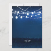 Invitation Wedding shower de nuit bleue et lumière d'argent (Dos)