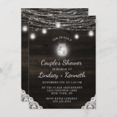 Invitation Wedding shower de Oak Ridge Rustic Wood Couple (Devant / Derrière)