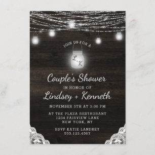 Invitation Wedding shower de Oak Ridge Rustic Wood Couple
