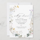 Invitation Wedding shower de papillon Fleur sauvage Boho déli (Devant)