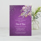 Invitation Wedding shower de Parties scintillant de la lavand (Debout devant)