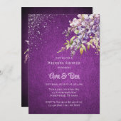 Invitation Wedding shower de Parties scintillant de la lavand (Devant / Derrière)