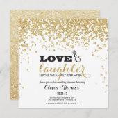 Invitation Wedding shower de Parties scintillant d'or Love &  (Devant / Derrière)